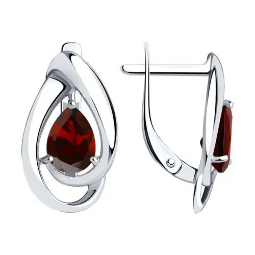 Серьги с английским замком из серебра