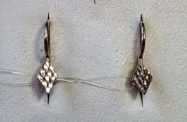 Серьги детские из красного золота