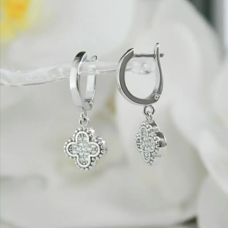 Серьги подвесные из серебра
