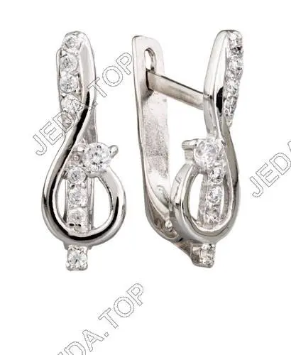 Серьги с английским замком из серебра
