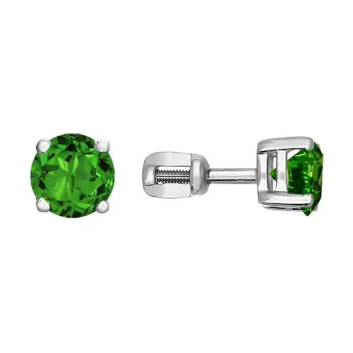 Серьги пуссеты из серебра