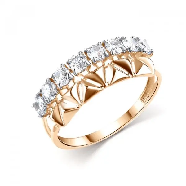 Кольцо декоративное из красного золота