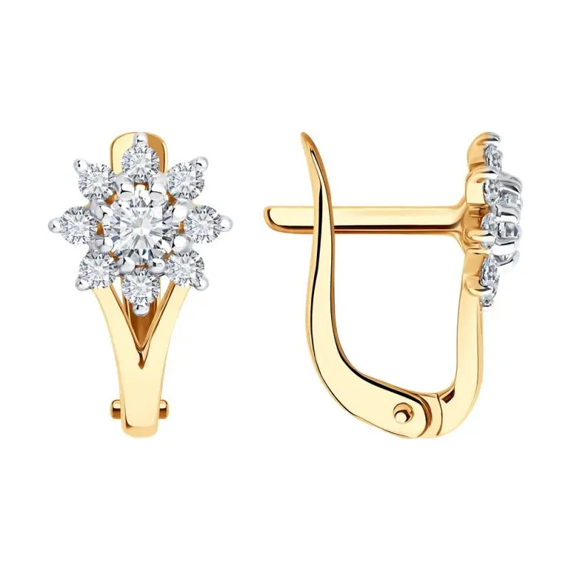 Серьги детские из красного золота