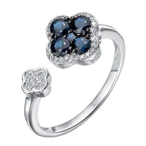 Кольцо декоративное из белого золота