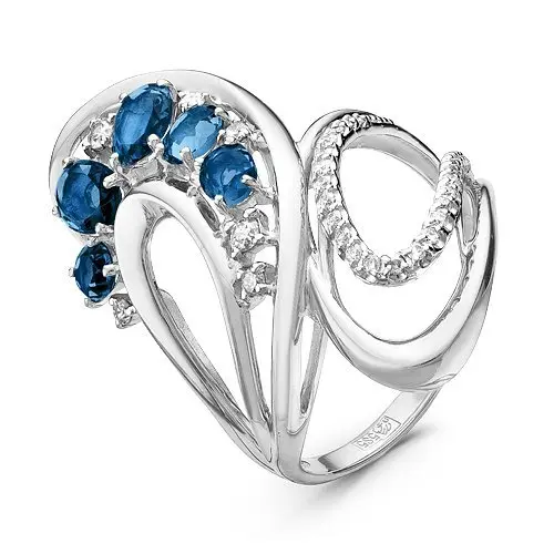 Кольцо декоративное из белого золота