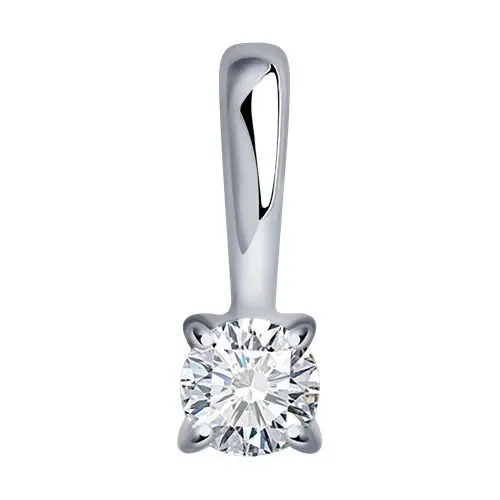 Подвеска бегунок из белого золота