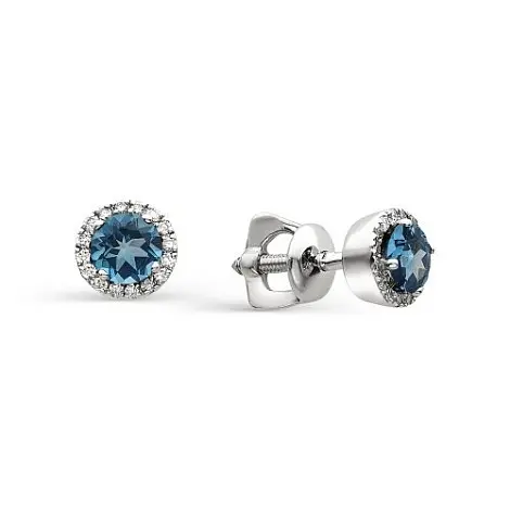 Серьги пуссеты из серебра