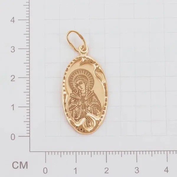 Подвеска икона из красного золота