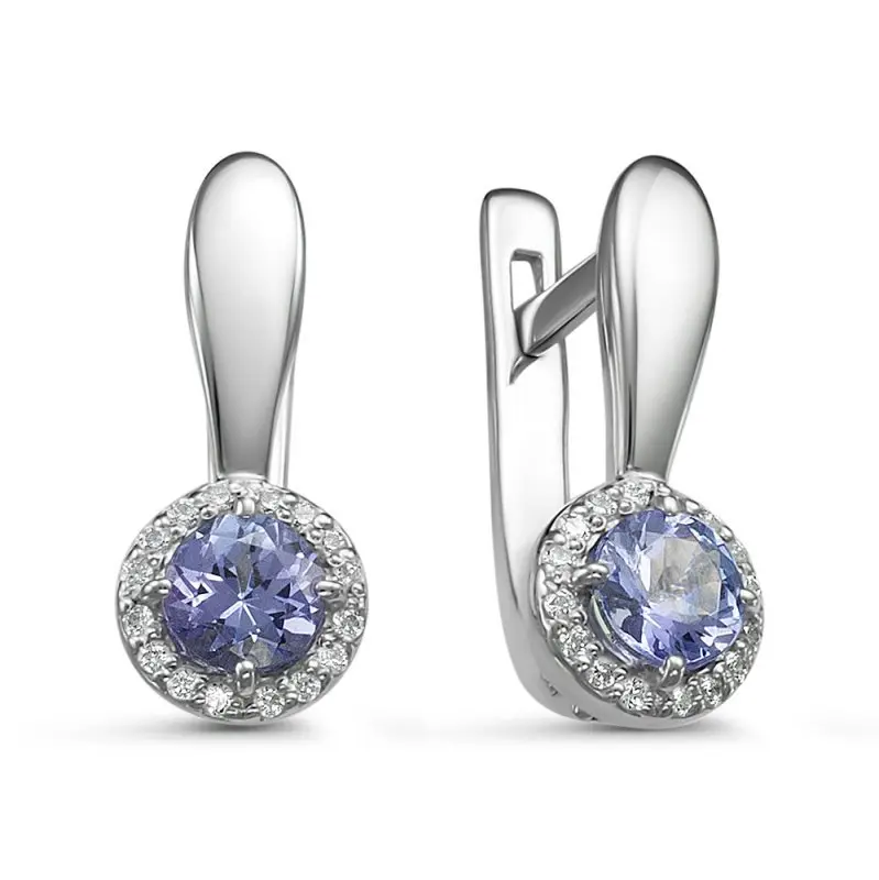 Серьги с английским замком из серебра