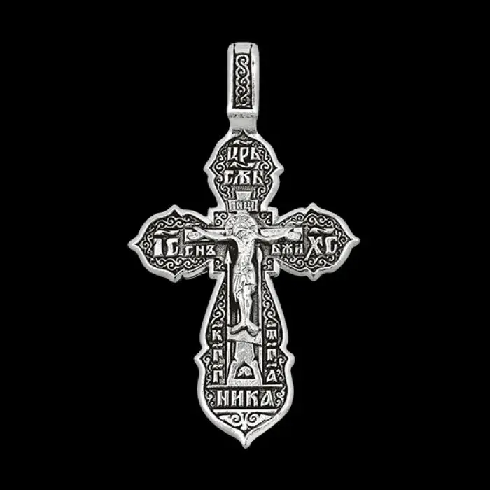 Подвеска крест из серебра