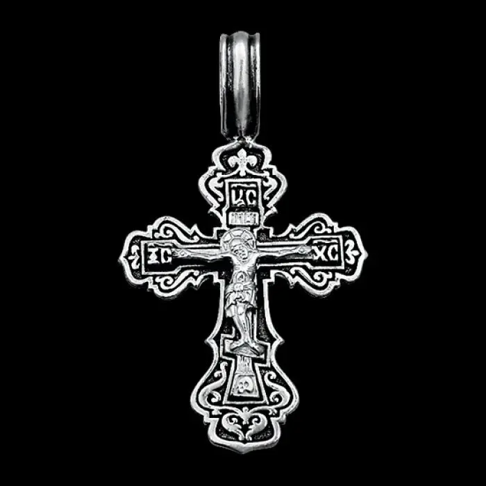 Подвеска крест из серебра