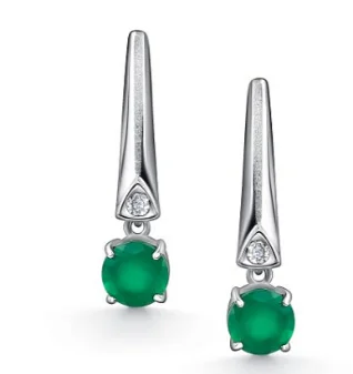 Серьги подвесные из серебра