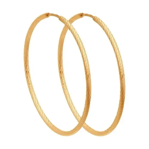 Серьги конго из красного золота