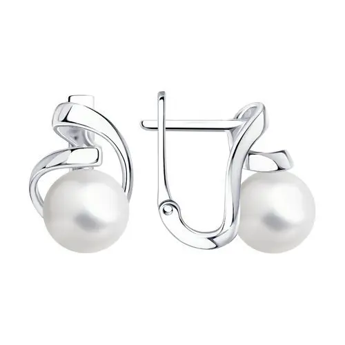 Серьги с английским замком из серебра