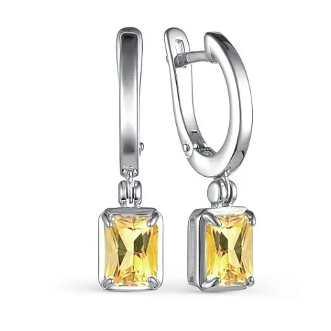 Серьги подвесные из серебра