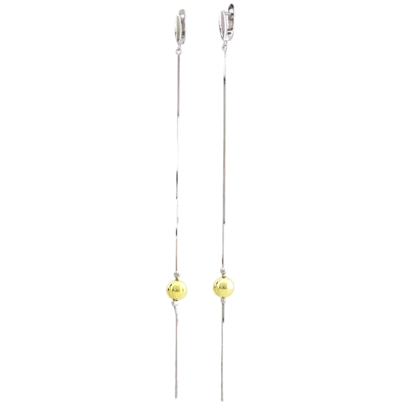 Серьги подвесные из серебра