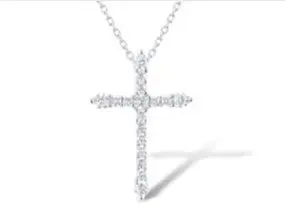 Подвеска декоративный крест из серебра