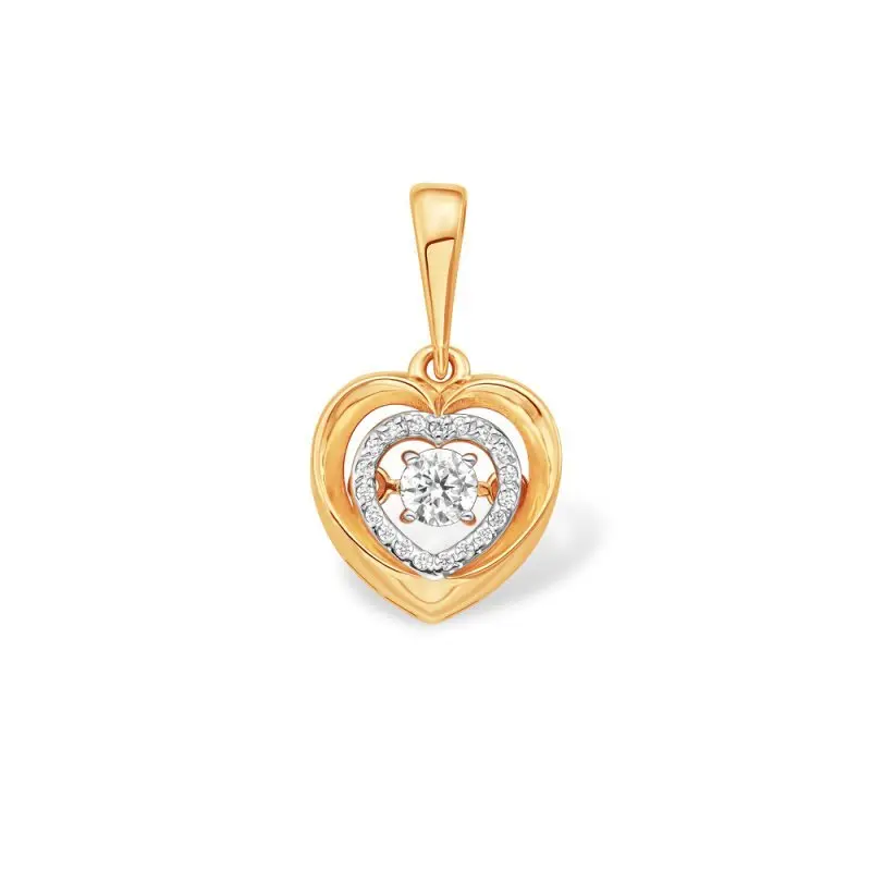 Подвеска декоративная из красного золота