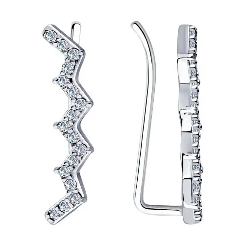 Серьги зажимы из серебра