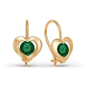 Серьги детские из красного золота