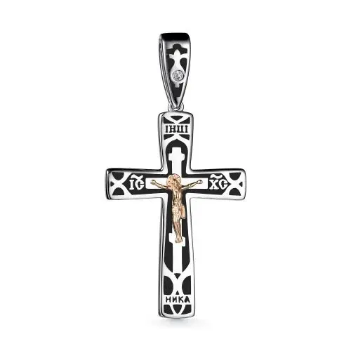 Подвеска крест из серебра