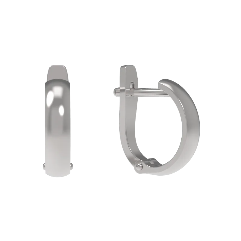 Серьги с английским замком из серебра