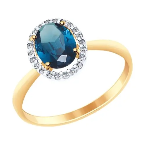 Кольцо декоративное из красного золота