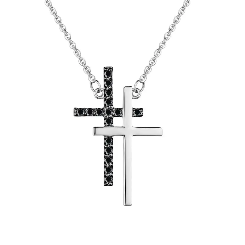 Цепь колье из белого золота