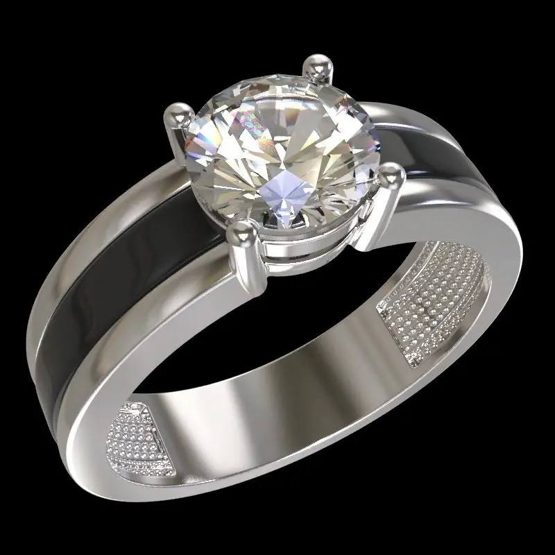 Кольцо декоративное из серебра