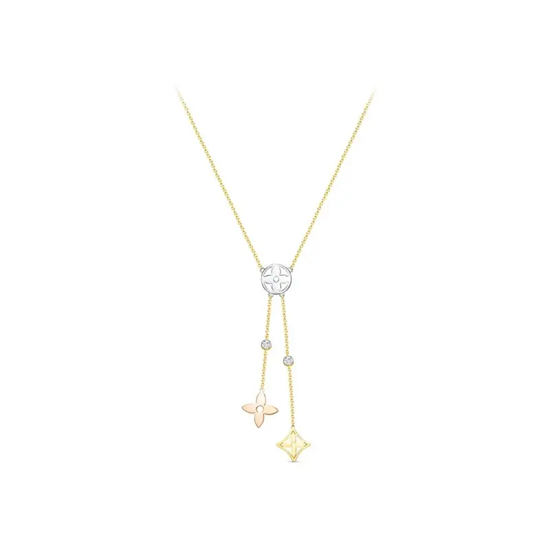 Цепь колье из желтого золота