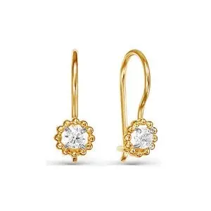 Серьги детские из красного золота
