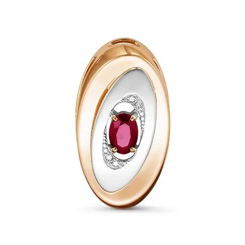 Подвеска декоративная из комбинированного золота