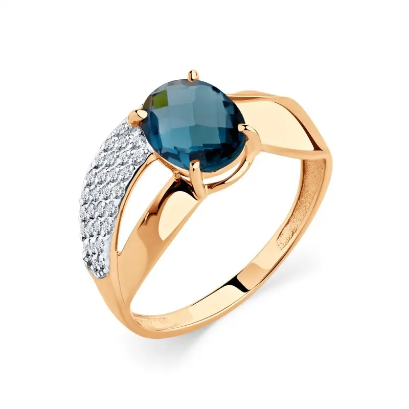 Кольцо декоративное из красного золота