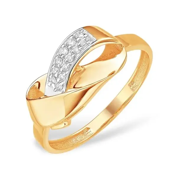 Кольцо декоративное из красного золота