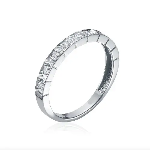 Кольцо декоративное из белого золота