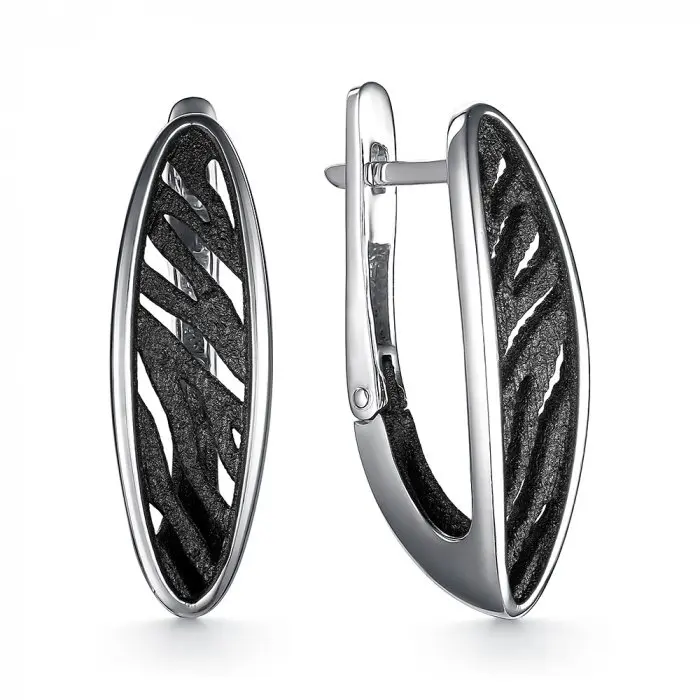 Серьги с английским замком из серебра