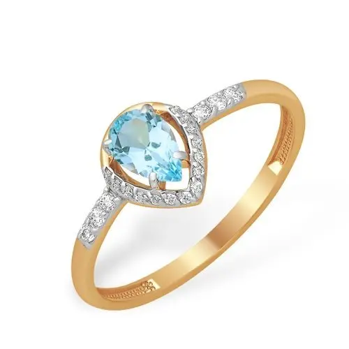 Кольцо декоративное из красного золота