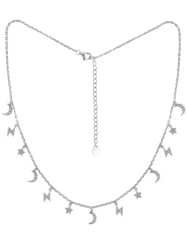 Цепь колье из серебра