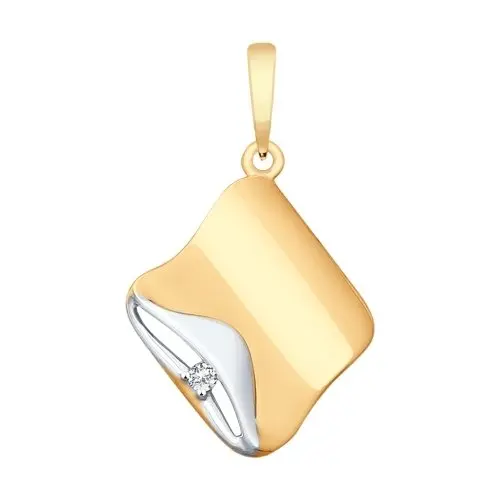 Подвеска декоративная из комбинированного золота