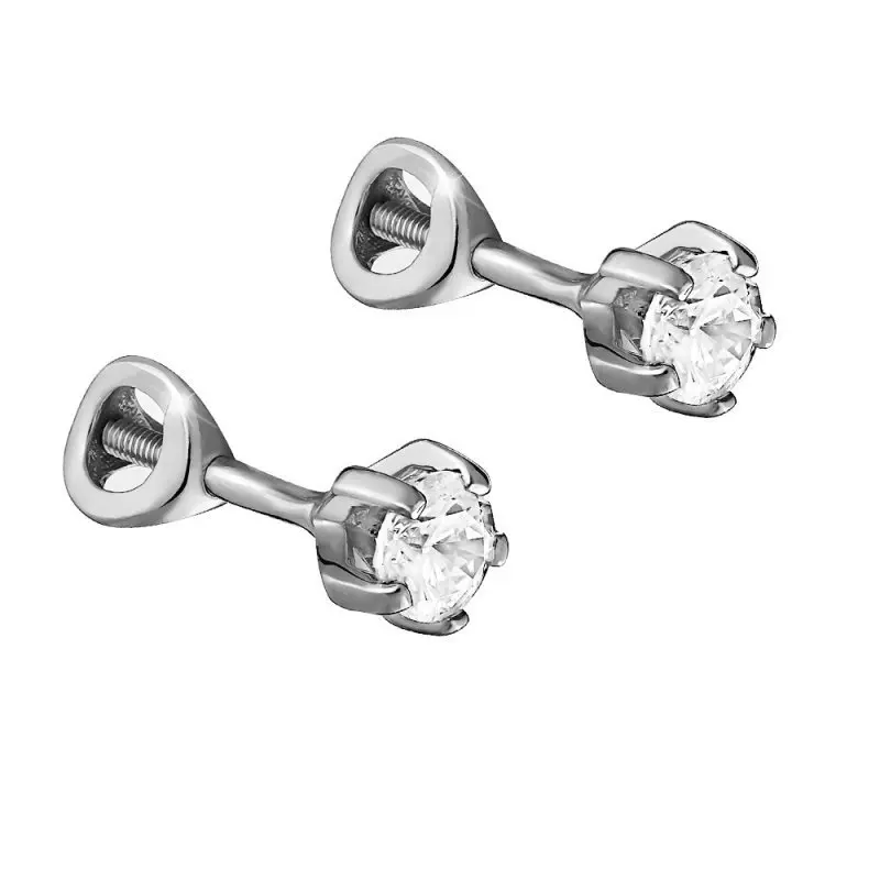 Серьги пуссеты из серебра