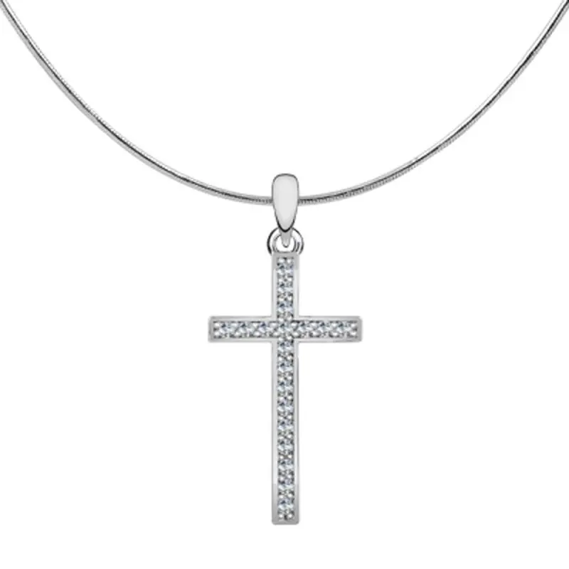 Подвеска декоративный крест из серебра