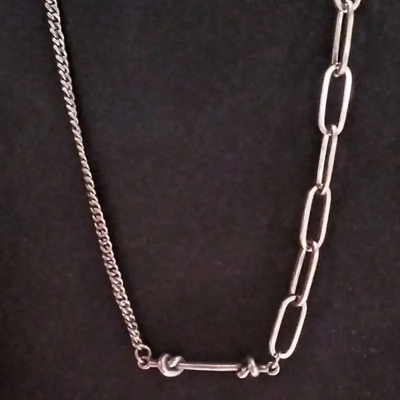 Цепь колье из серебра