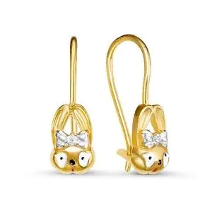 Серьги детские из позолоты вид 1