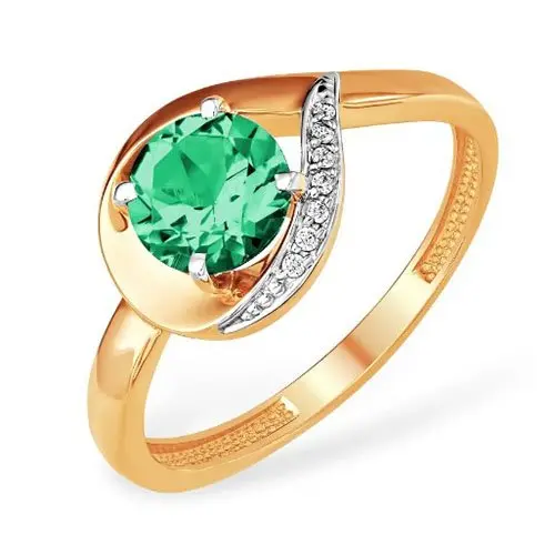 Кольцо декоративное из комбинированного золота