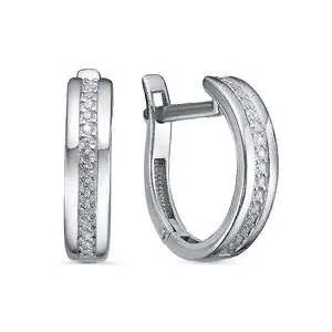 Серьги с английским замком из серебра