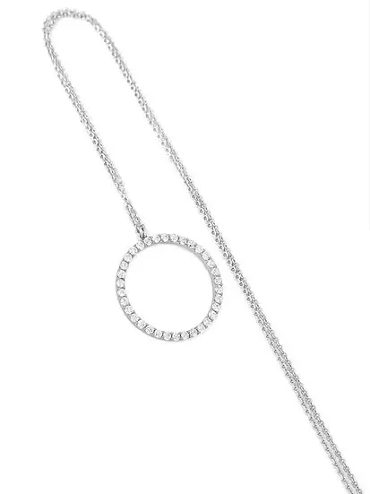 Цепь колье из серебра вид 1