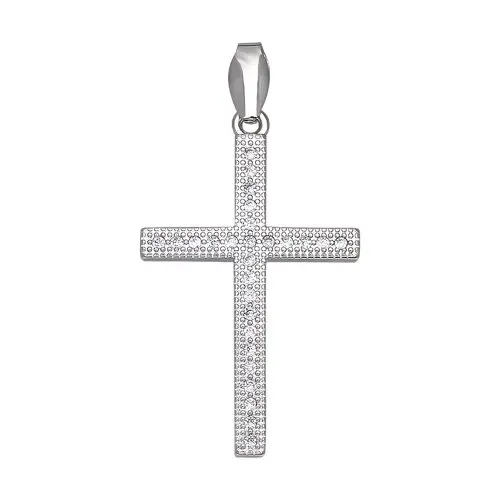 Подвеска декоративный крест из серебра