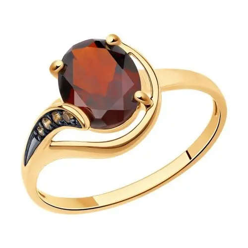 Кольцо декоративное из красного золота