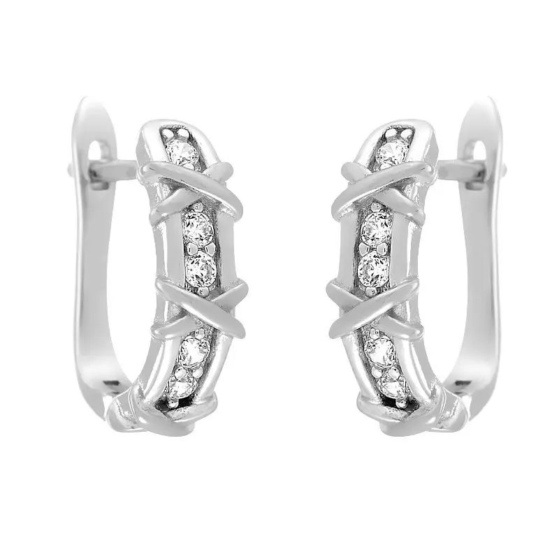 Серьги с английским замком из серебра