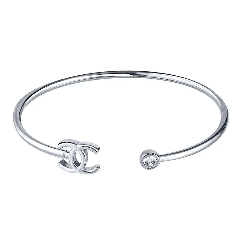 Браслет жесткий из серебра